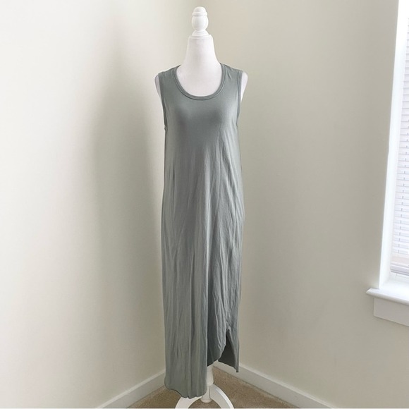 Frank & Eileen Green Sleeveless Sheath Dress with Slit - Picture 2 of 7